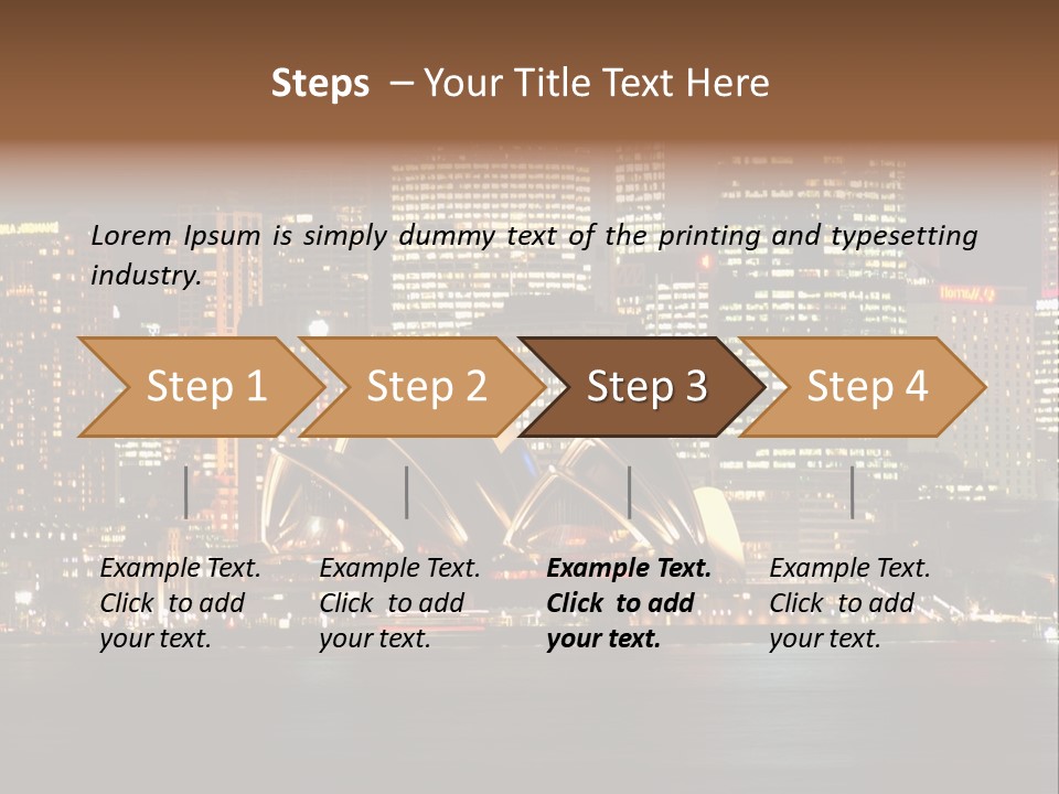 A Picture Of A City At Night With The Sydney Opera House In The Foreground PowerPoint Template