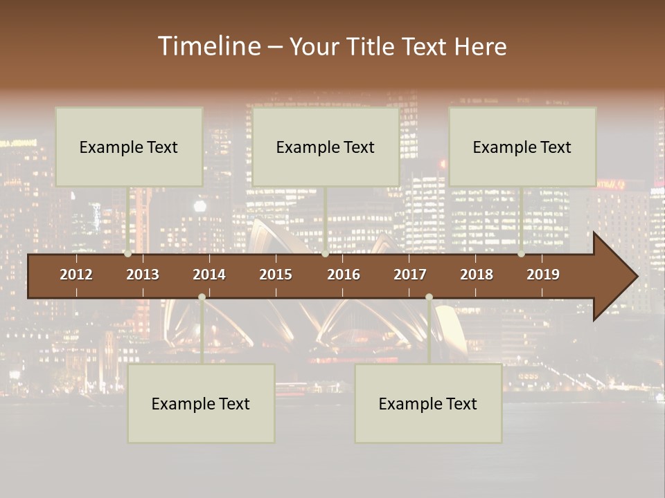 A Picture Of A City At Night With The Sydney Opera House In The Foreground PowerPoint Template