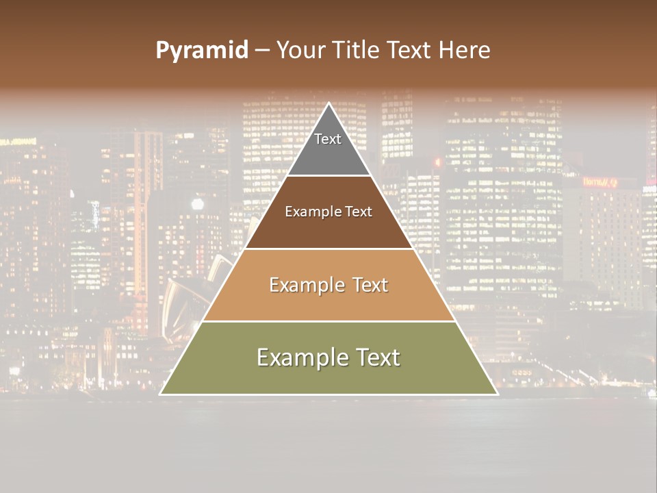 A Picture Of A City At Night With The Sydney Opera House In The Foreground PowerPoint Template