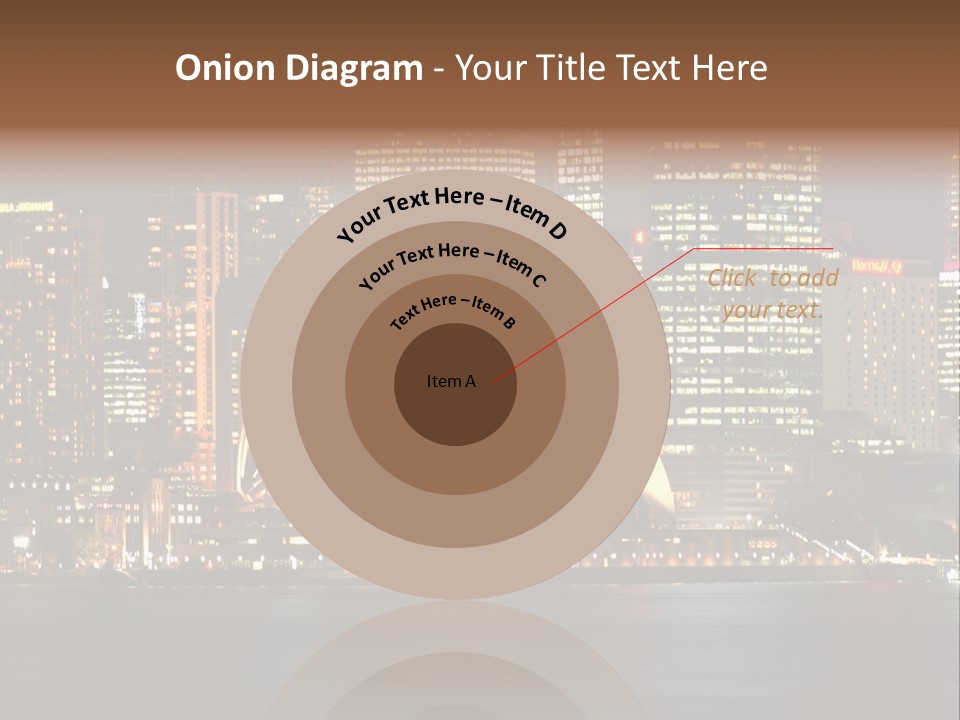 A Picture Of A City At Night With The Sydney Opera House In The Foreground PowerPoint Template