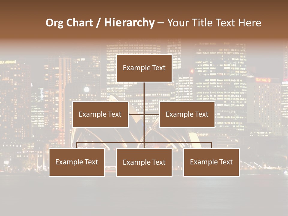 A Picture Of A City At Night With The Sydney Opera House In The Foreground PowerPoint Template