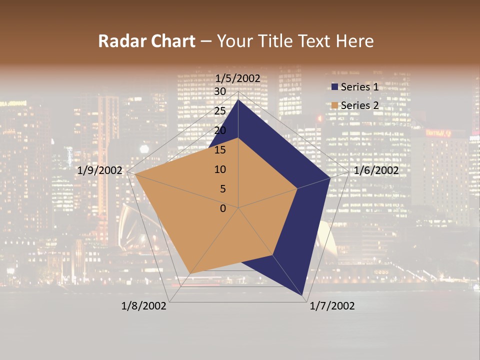 A Picture Of A City At Night With The Sydney Opera House In The Foreground PowerPoint Template
