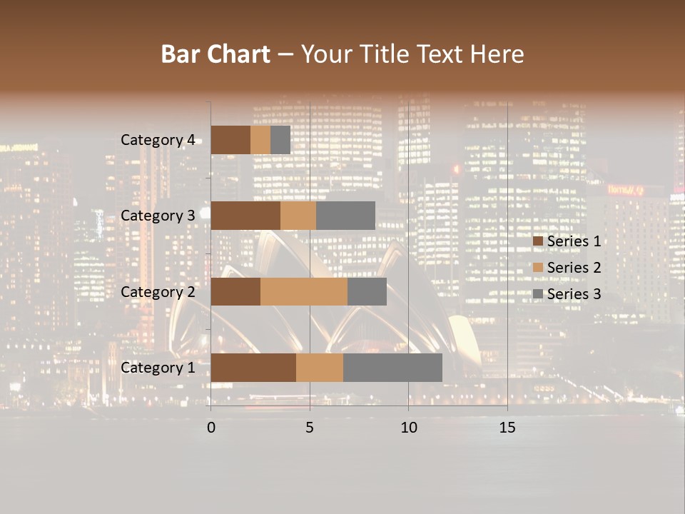 A Picture Of A City At Night With The Sydney Opera House In The Foreground PowerPoint Template