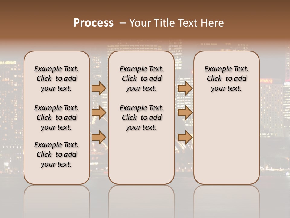 A Picture Of A City At Night With The Sydney Opera House In The Foreground PowerPoint Template