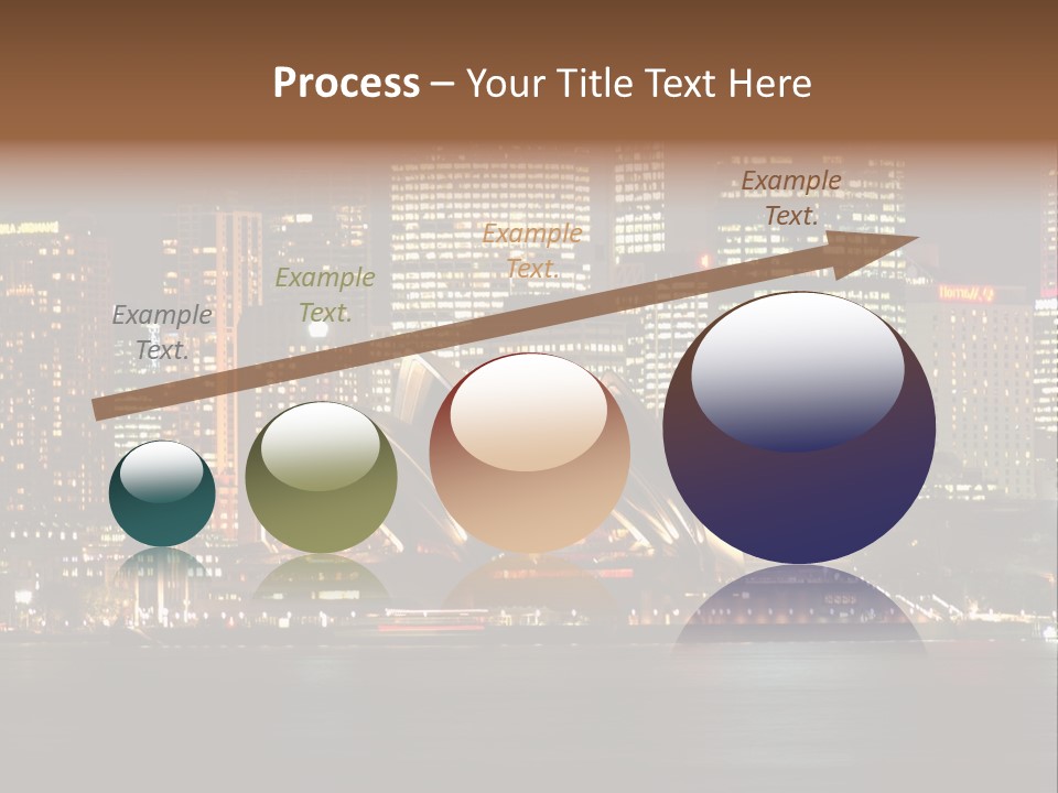 A Picture Of A City At Night With The Sydney Opera House In The Foreground PowerPoint Template