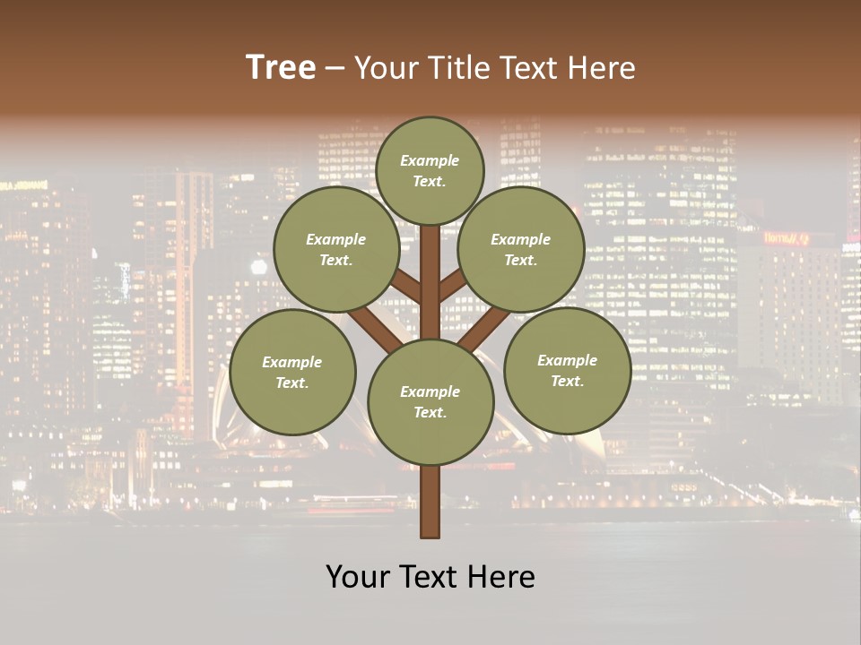 A Picture Of A City At Night With The Sydney Opera House In The Foreground PowerPoint Template