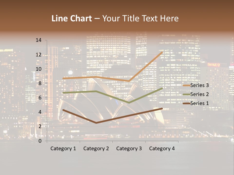 A Picture Of A City At Night With The Sydney Opera House In The Foreground PowerPoint Template