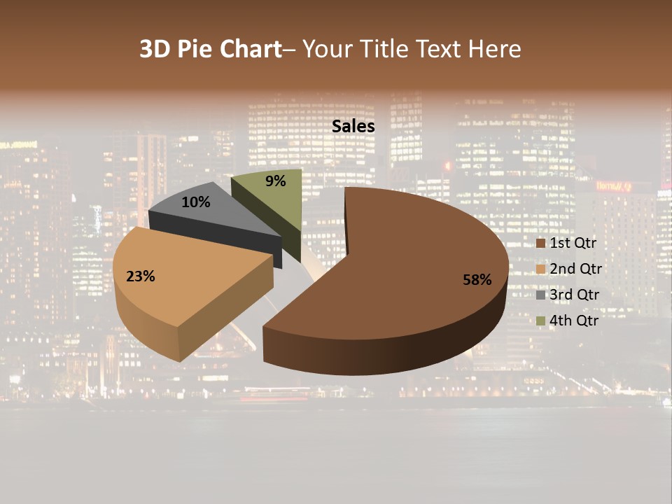 A Picture Of A City At Night With The Sydney Opera House In The Foreground PowerPoint Template