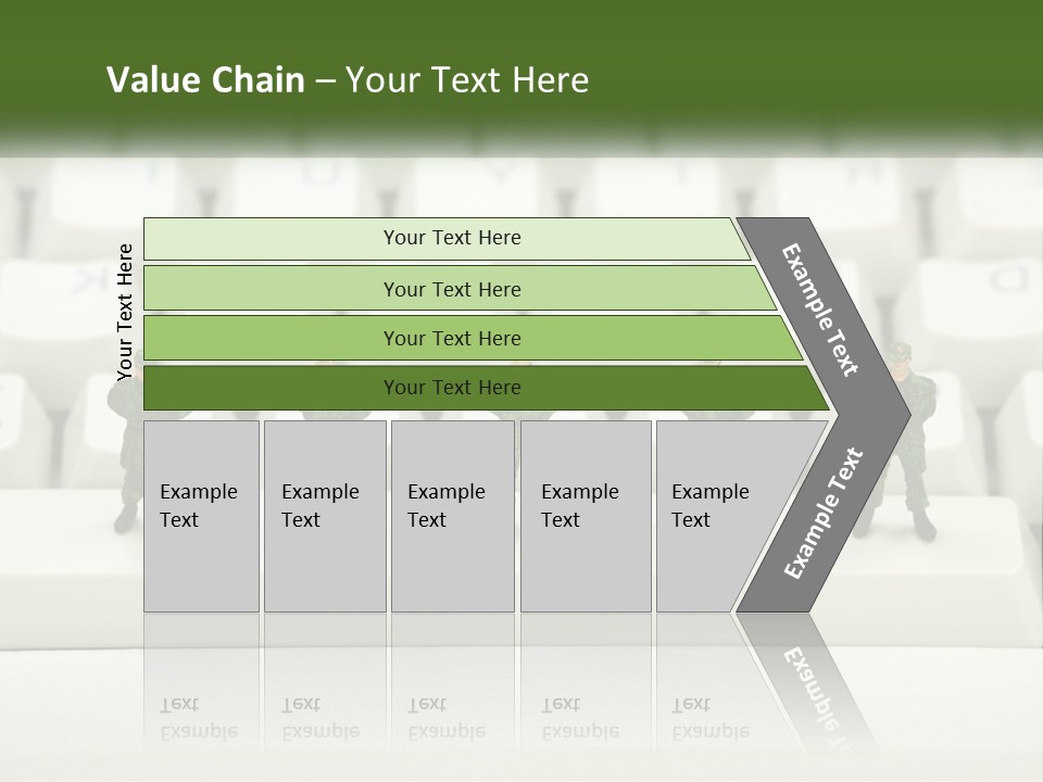 A Group Of Toy Soldiers Standing In Front Of A Keyboard PowerPoint Template