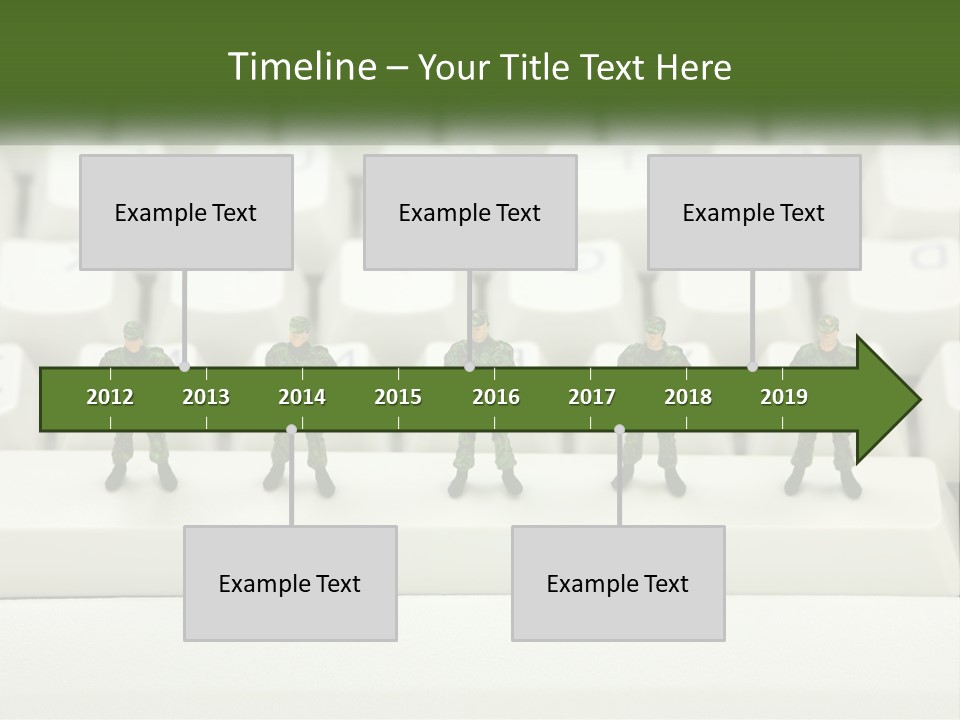 A Group Of Toy Soldiers Standing In Front Of A Keyboard PowerPoint Template