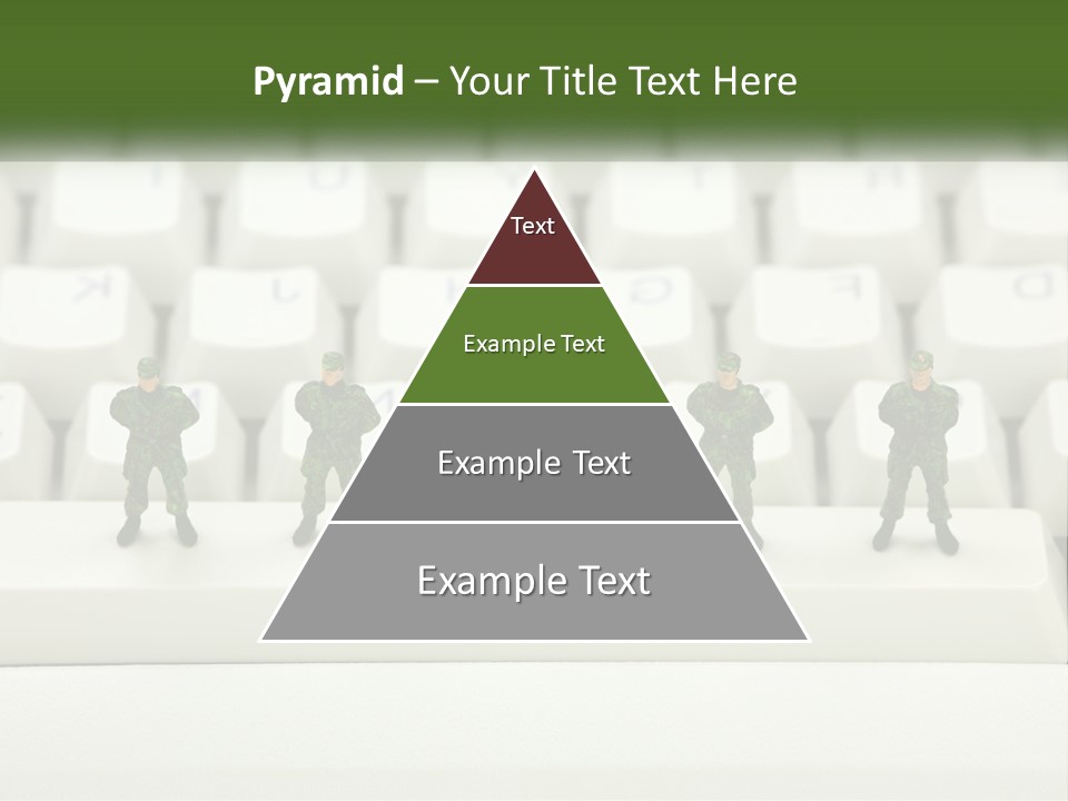 A Group Of Toy Soldiers Standing In Front Of A Keyboard PowerPoint Template