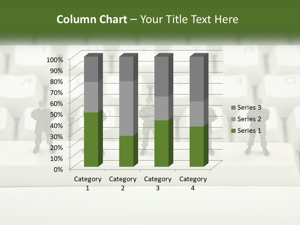 A Group Of Toy Soldiers Standing In Front Of A Keyboard PowerPoint Template