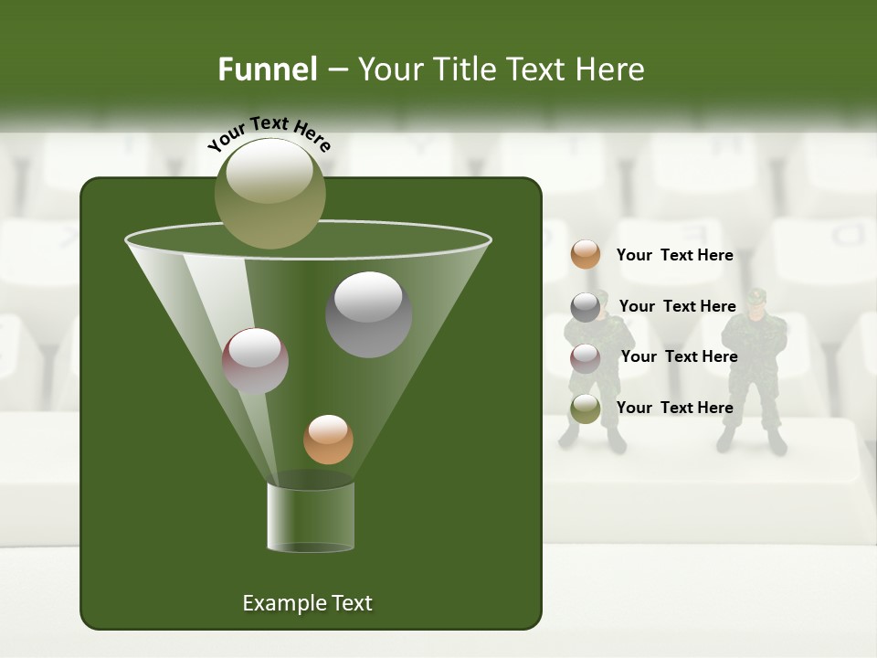 A Group Of Toy Soldiers Standing In Front Of A Keyboard PowerPoint Template