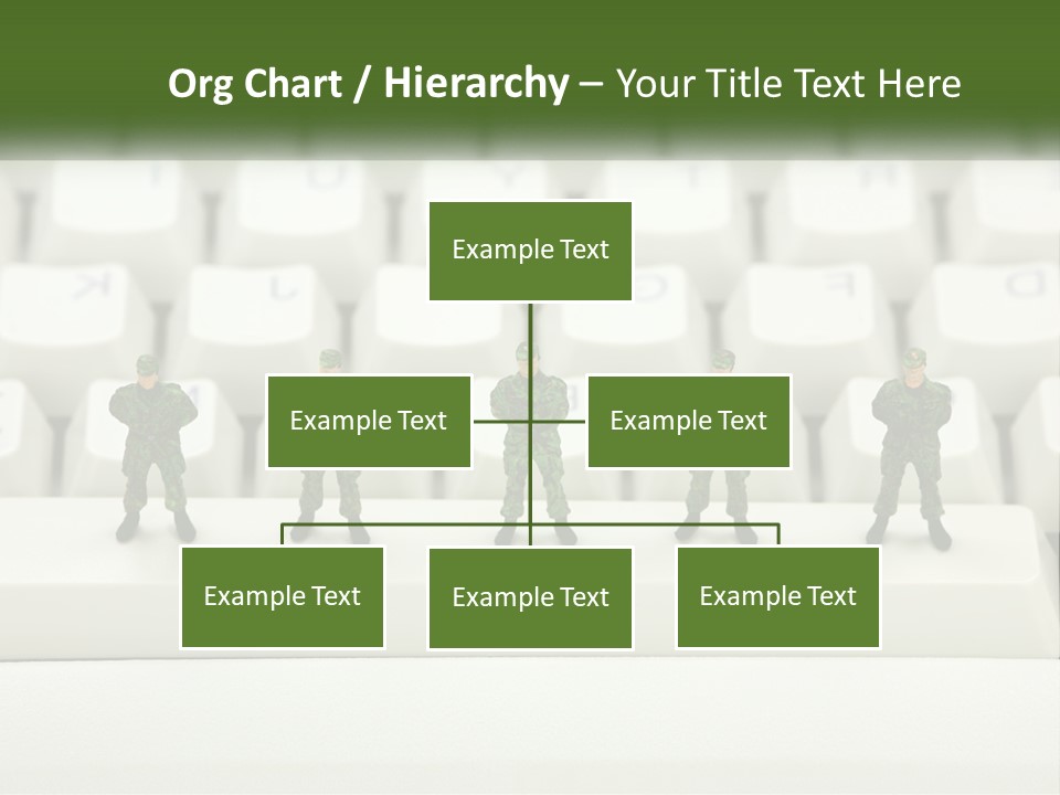 A Group Of Toy Soldiers Standing In Front Of A Keyboard PowerPoint Template