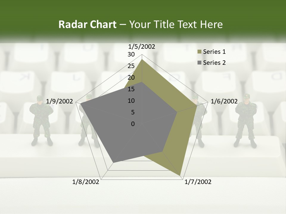 A Group Of Toy Soldiers Standing In Front Of A Keyboard PowerPoint Template