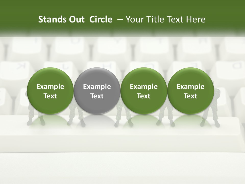 A Group Of Toy Soldiers Standing In Front Of A Keyboard PowerPoint Template