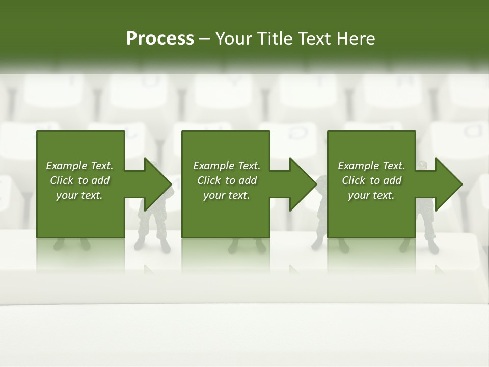 A Group Of Toy Soldiers Standing In Front Of A Keyboard PowerPoint Template