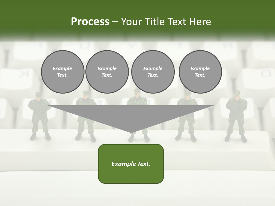 A Group Of Toy Soldiers Standing In Front Of A Keyboard PowerPoint Template