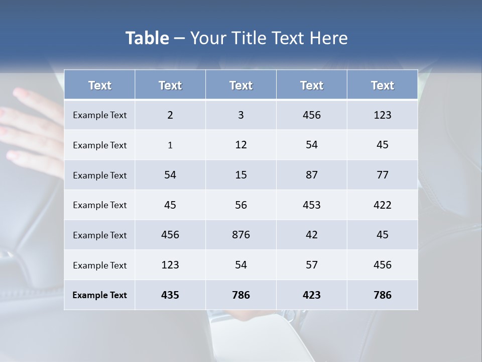 A Woman Driving A Car With Her Hand On The Steering Wheel PowerPoint Template