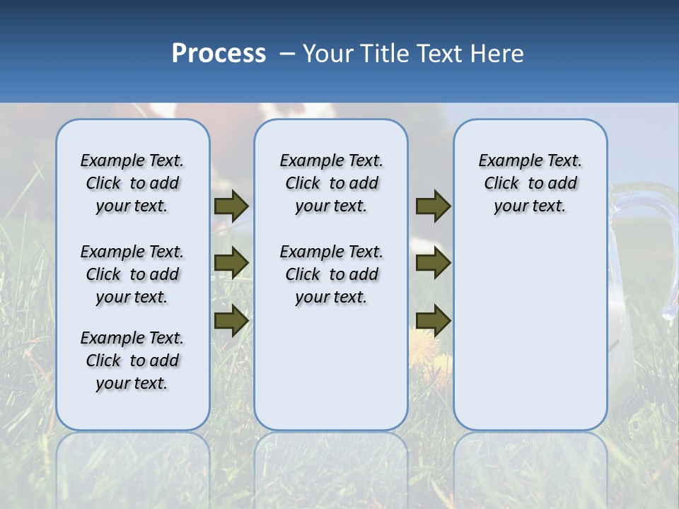 A Cow And A Pitcher Of Milk In A Field PowerPoint Template