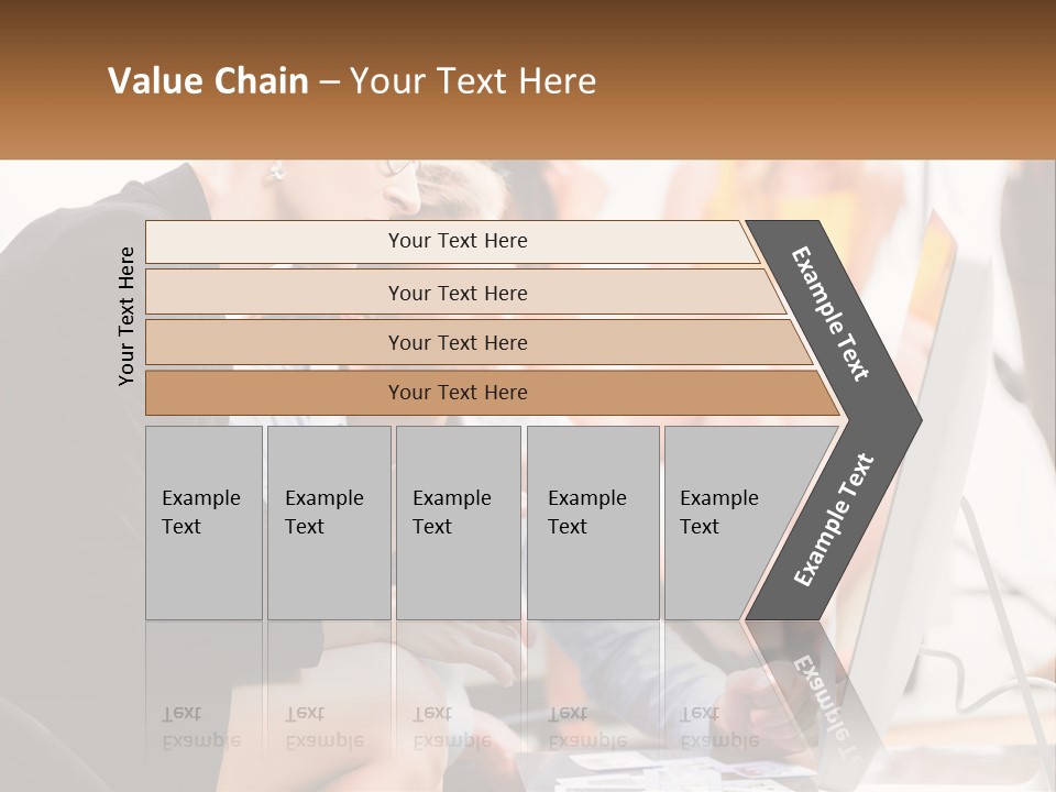 A Woman Pointing At A Computer Screen While A Man Looks At It PowerPoint Template