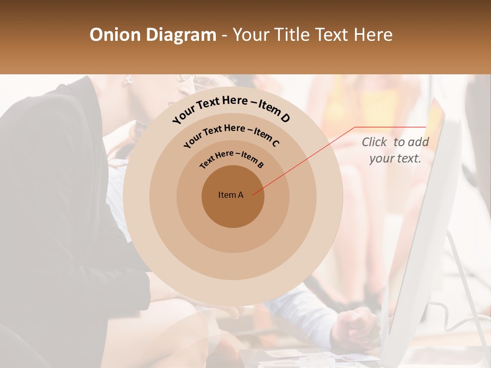 A Woman Pointing At A Computer Screen While A Man Looks At It PowerPoint Template