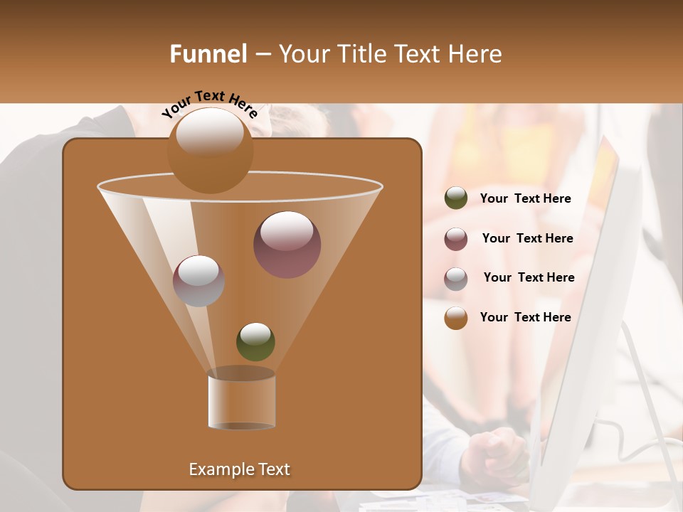 A Woman Pointing At A Computer Screen While A Man Looks At It PowerPoint Template