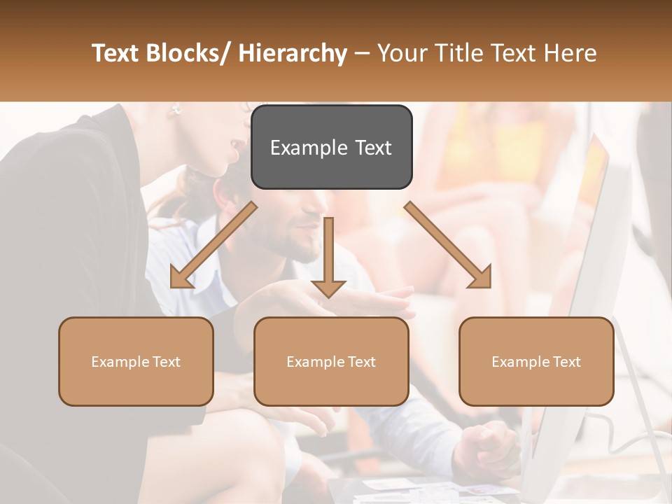 A Woman Pointing At A Computer Screen While A Man Looks At It PowerPoint Template