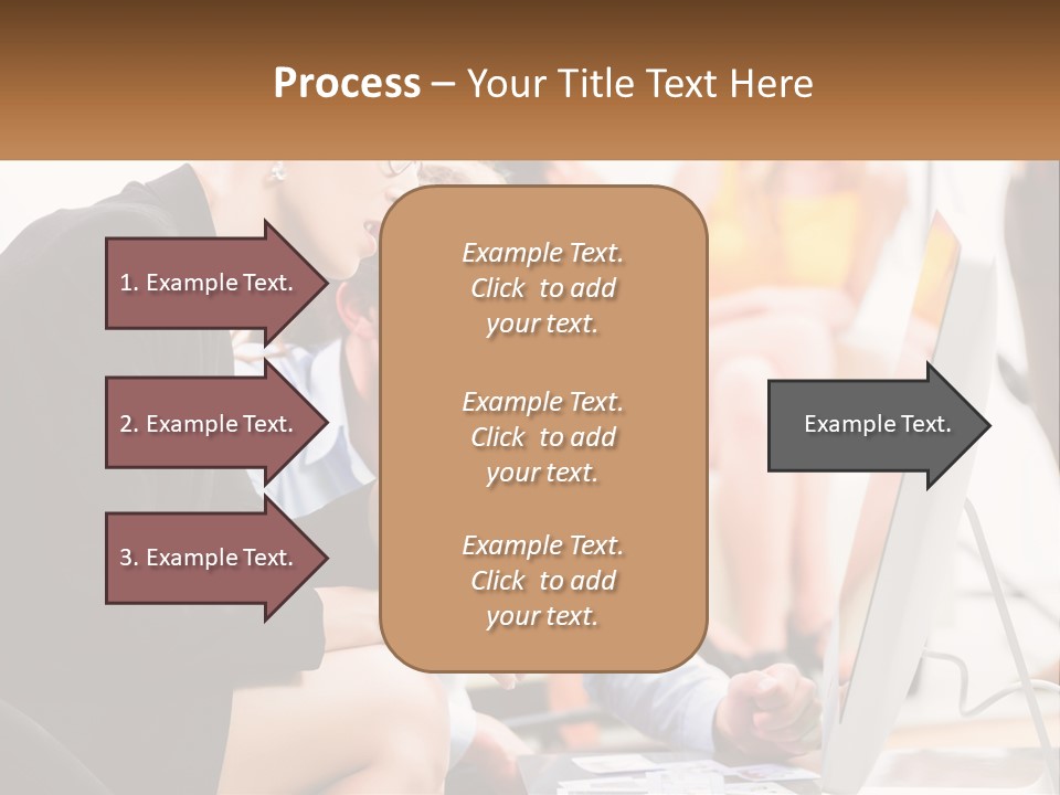 A Woman Pointing At A Computer Screen While A Man Looks At It PowerPoint Template