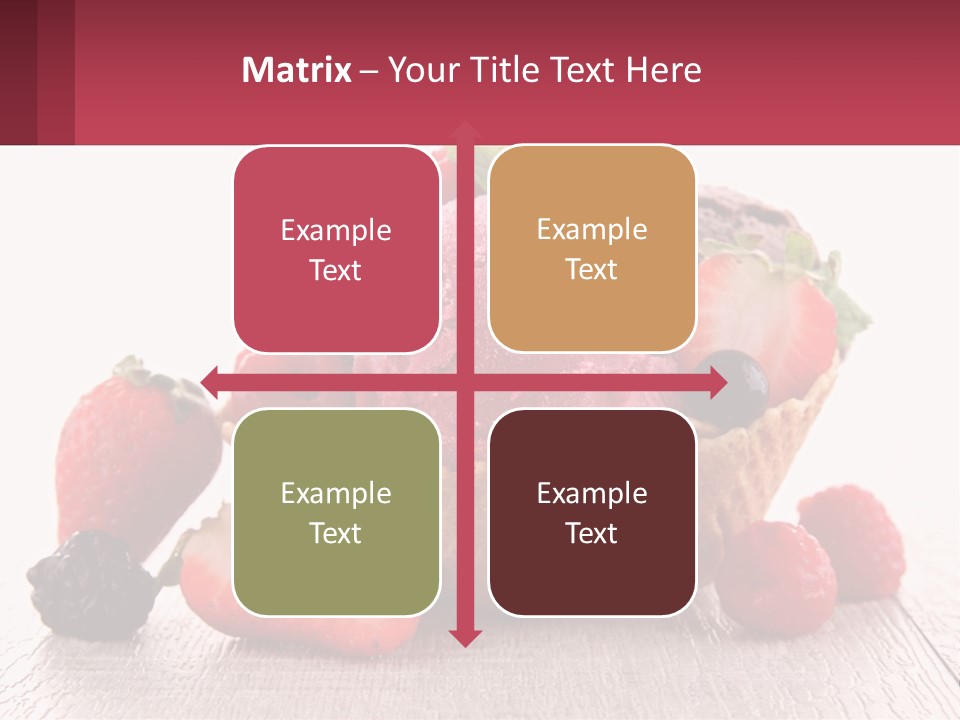 A Bowl Of Ice Cream With Strawberries And Raspberries PowerPoint Template