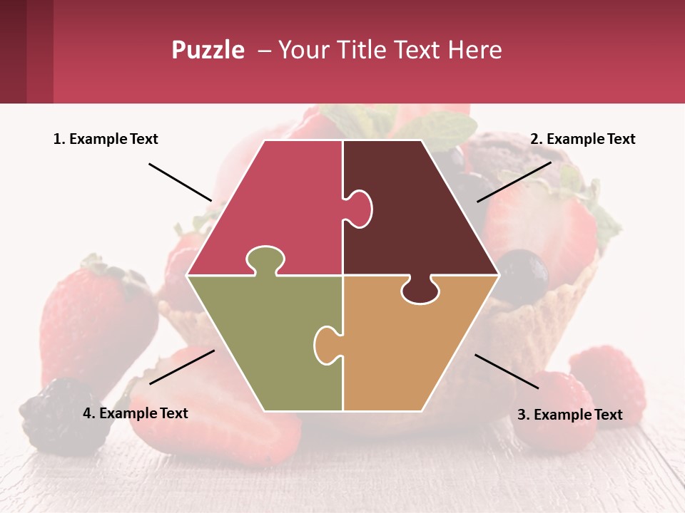 A Bowl Of Ice Cream With Strawberries And Raspberries PowerPoint Template