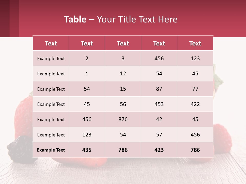 A Bowl Of Ice Cream With Strawberries And Raspberries PowerPoint Template