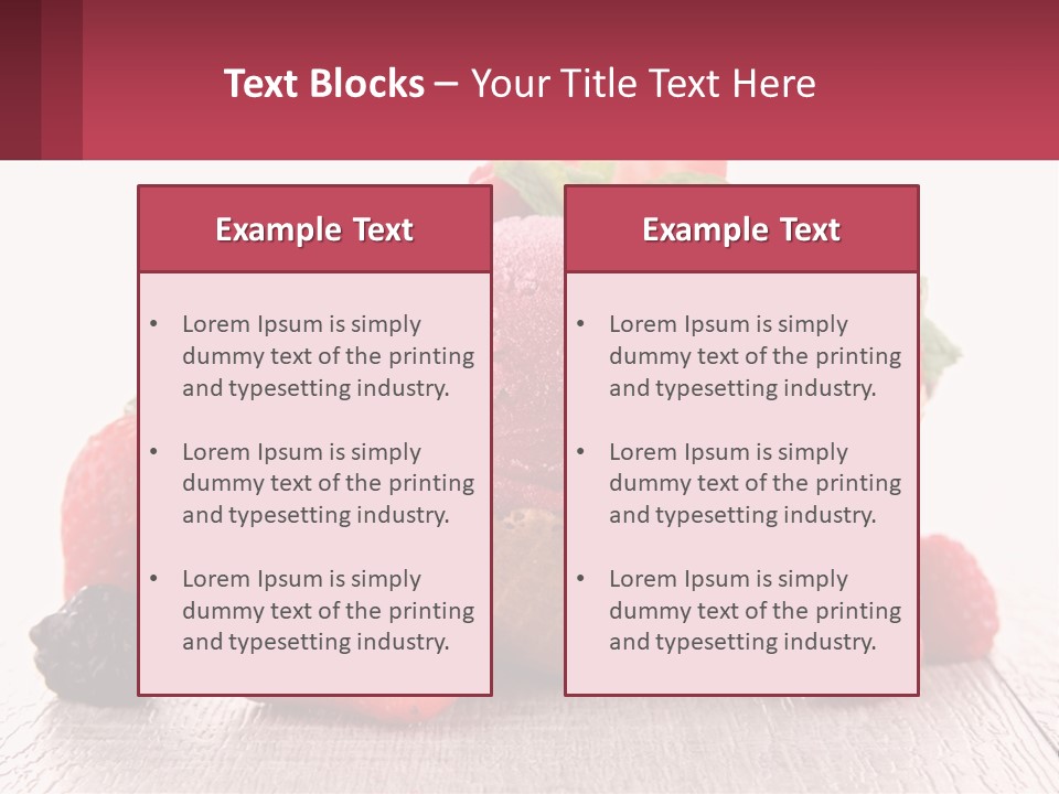 A Bowl Of Ice Cream With Strawberries And Raspberries PowerPoint Template