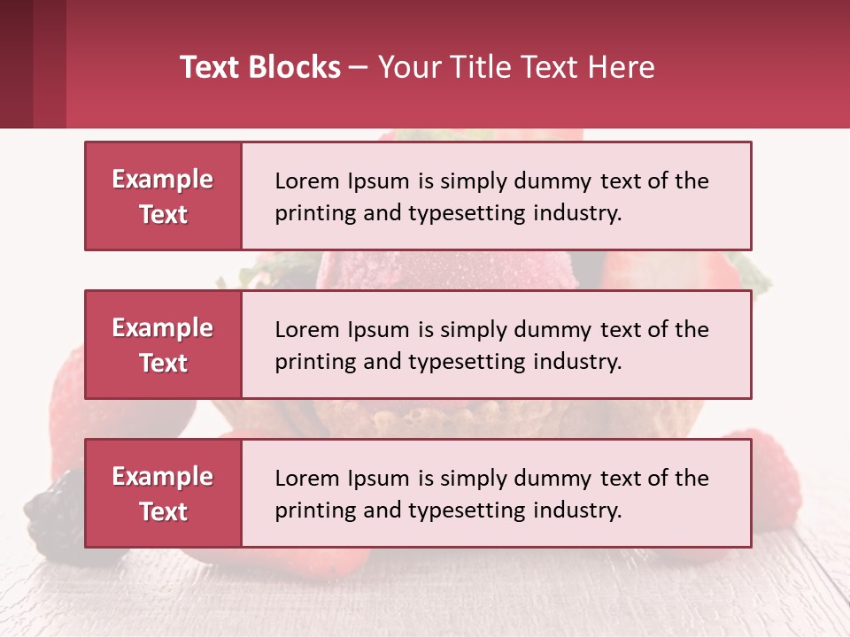 A Bowl Of Ice Cream With Strawberries And Raspberries PowerPoint Template