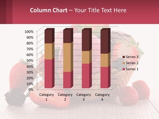 A Bowl Of Ice Cream With Strawberries And Raspberries PowerPoint Template