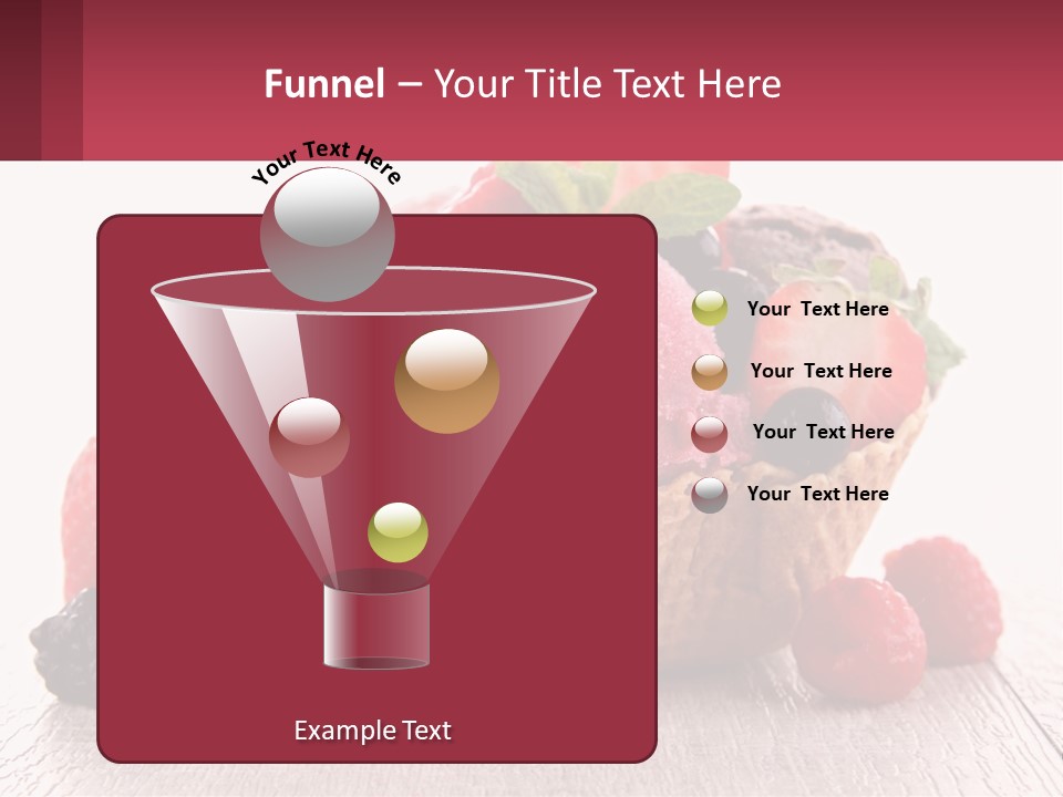 A Bowl Of Ice Cream With Strawberries And Raspberries PowerPoint Template