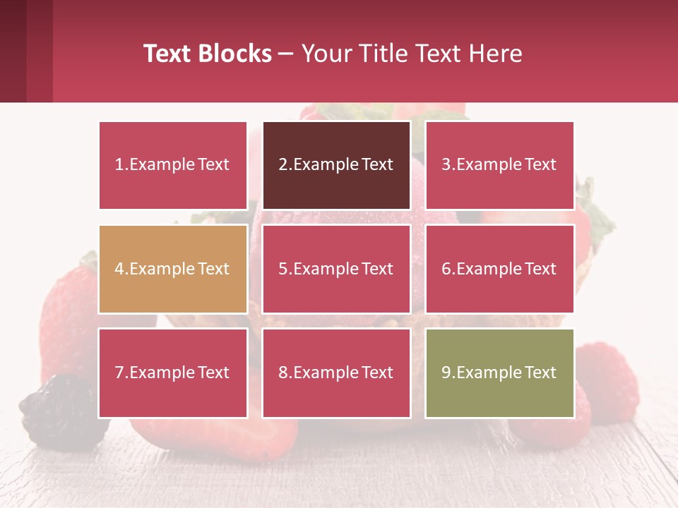A Bowl Of Ice Cream With Strawberries And Raspberries PowerPoint Template