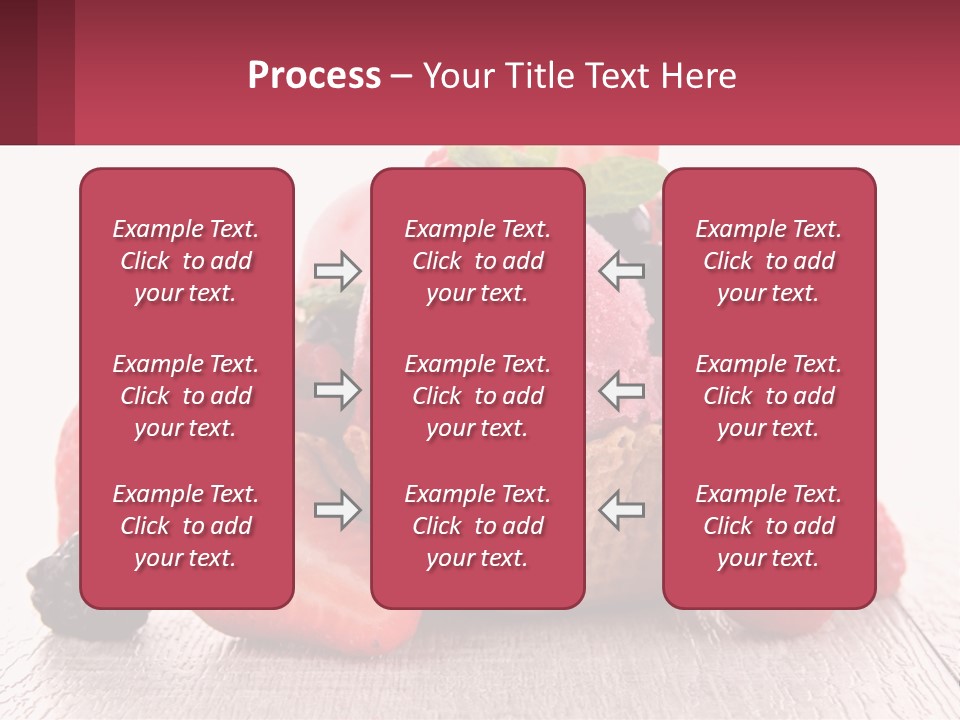 A Bowl Of Ice Cream With Strawberries And Raspberries PowerPoint Template