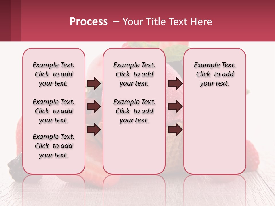 A Bowl Of Ice Cream With Strawberries And Raspberries PowerPoint Template