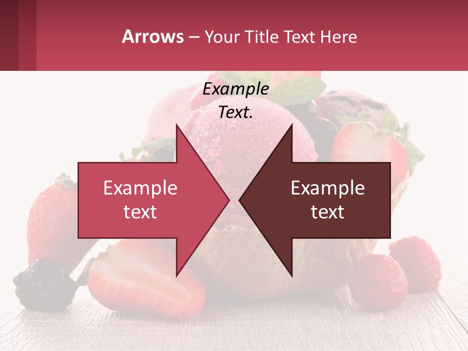 A Bowl Of Ice Cream With Strawberries And Raspberries PowerPoint Template