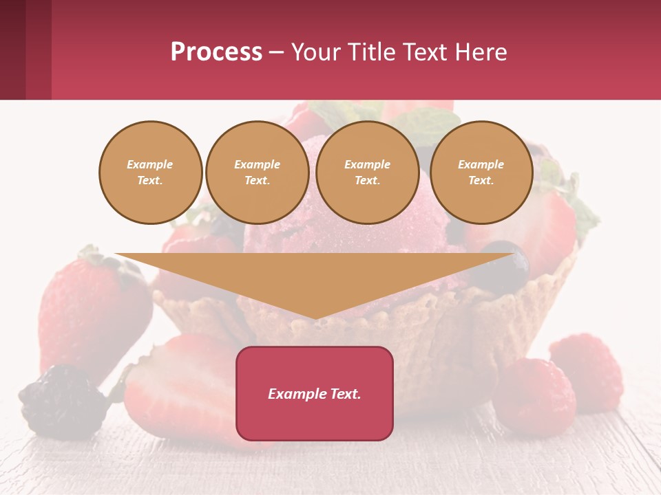 A Bowl Of Ice Cream With Strawberries And Raspberries PowerPoint Template