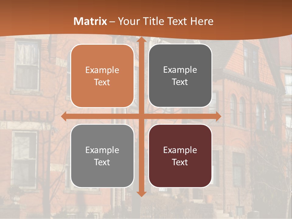 A Row Of Houses With Trees In Front Of Them PowerPoint Template