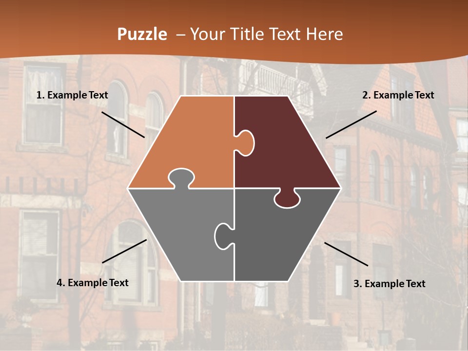 A Row Of Houses With Trees In Front Of Them PowerPoint Template