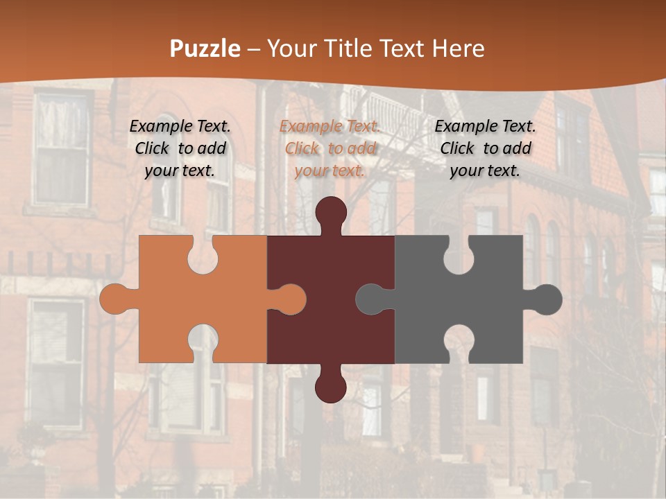 A Row Of Houses With Trees In Front Of Them PowerPoint Template