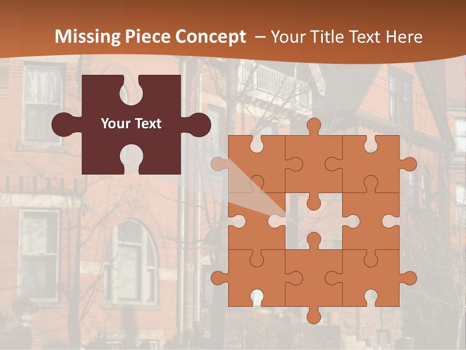 A Row Of Houses With Trees In Front Of Them PowerPoint Template