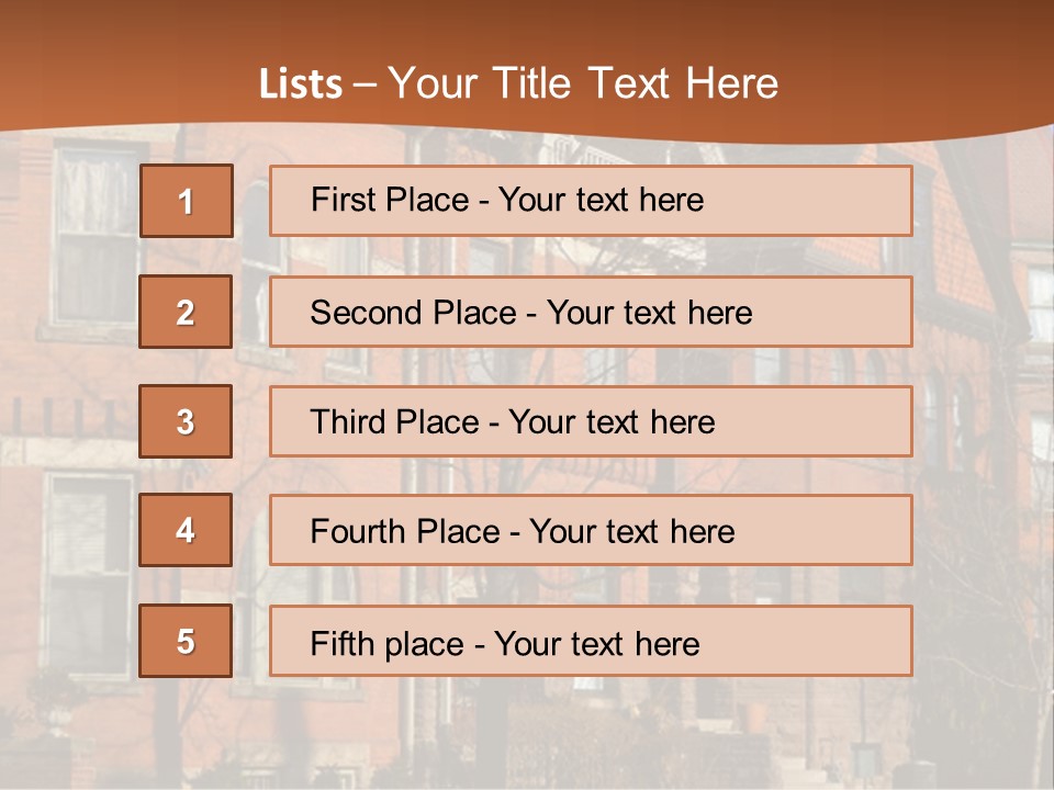 A Row Of Houses With Trees In Front Of Them PowerPoint Template