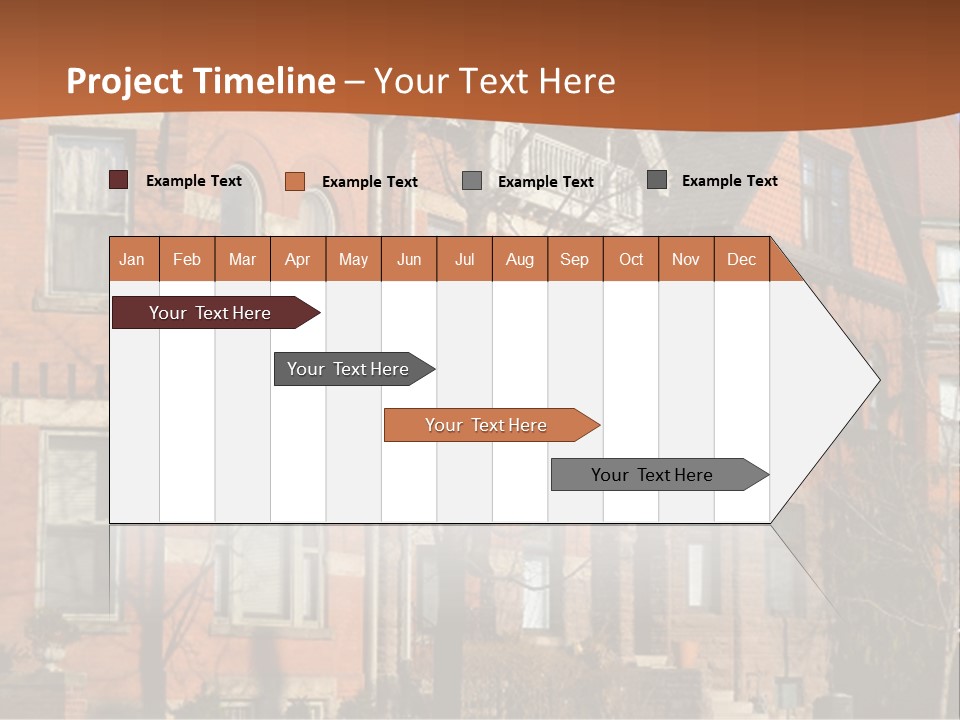 A Row Of Houses With Trees In Front Of Them PowerPoint Template