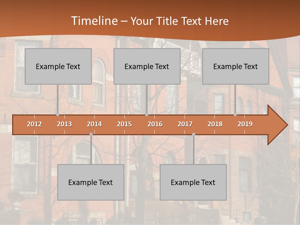 A Row Of Houses With Trees In Front Of Them PowerPoint Template
