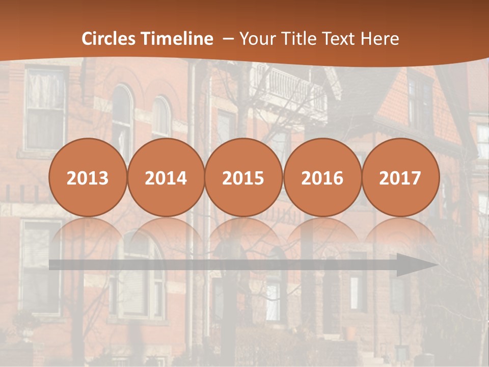 A Row Of Houses With Trees In Front Of Them PowerPoint Template