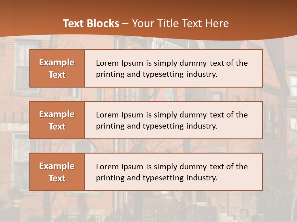 A Row Of Houses With Trees In Front Of Them PowerPoint Template